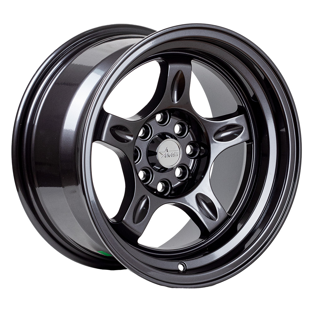 AMS 15X8 4X100 4X114.3 ET 0 QC5206 DARK GUNMETAL – Ams Wheels