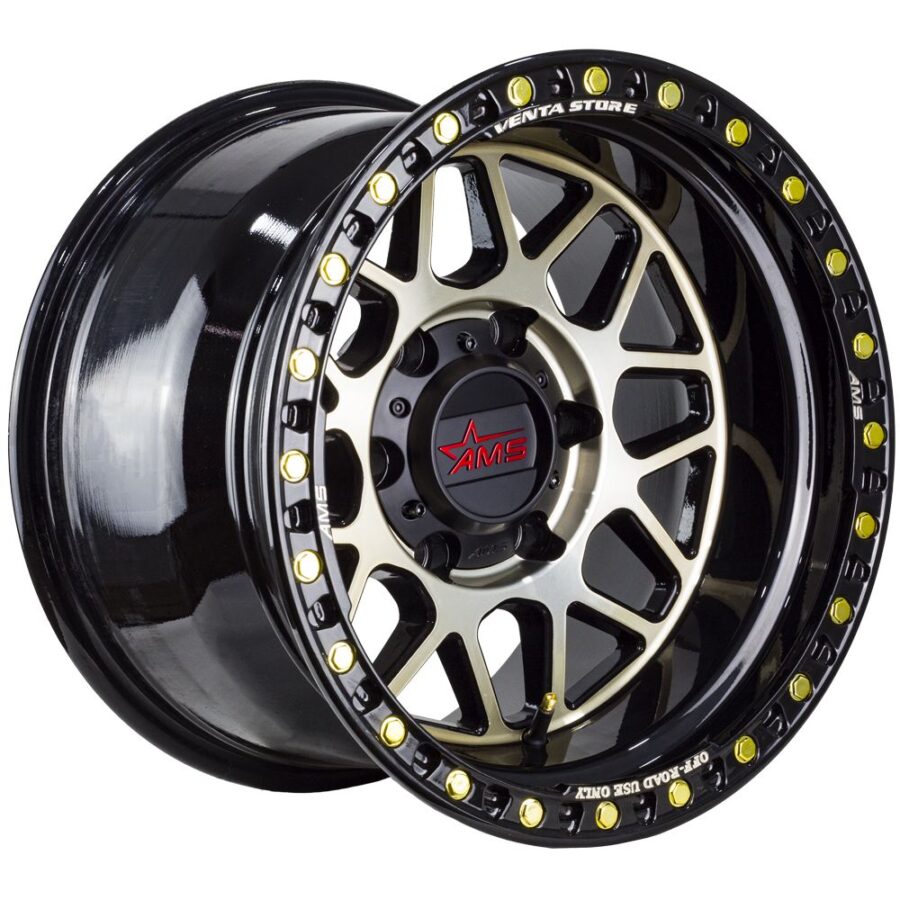 AMS 16X10 6X139.7 ET-25 GOLDEN BLACK