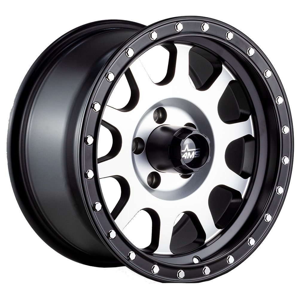 AMS 16X8 6X114 ET-15 MATE BLACK – Ams Wheels