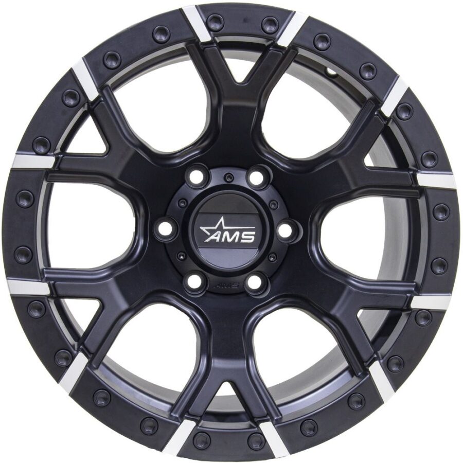 AMS 17X9 6X139.7 ET-15 BLACK WHITE-LINE RAPTOR
