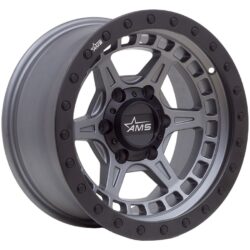 AMS 16X8 6X139.7 6 ARMS MATE GUN BLACK