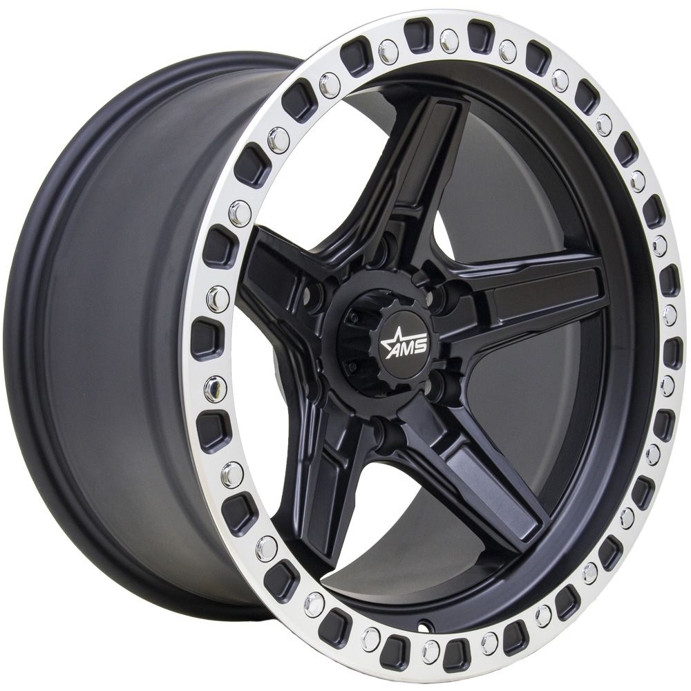 AMS 17X9 6X139.7 5 ARMS BLACK-SILVER – Ams Wheels